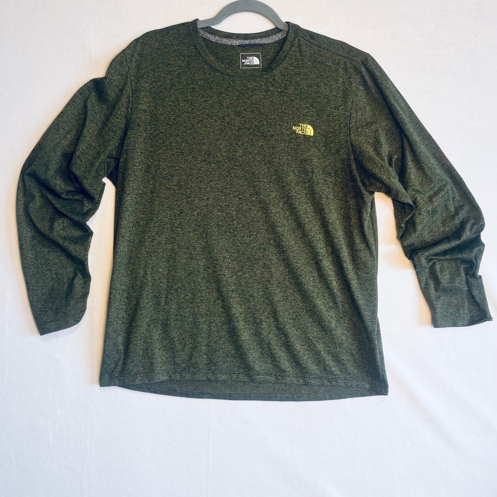 The North Face Mens LG. Athletic focused‎ tshirt green weathered hiking running
